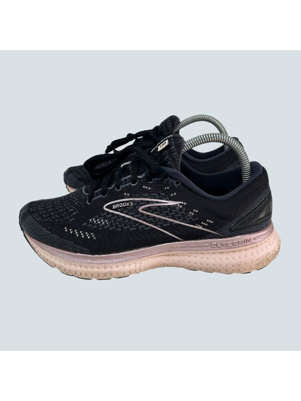 Brooks Glycerin 19 Women's 8.5 Wide D Black Pink Running Shoes Sneakers